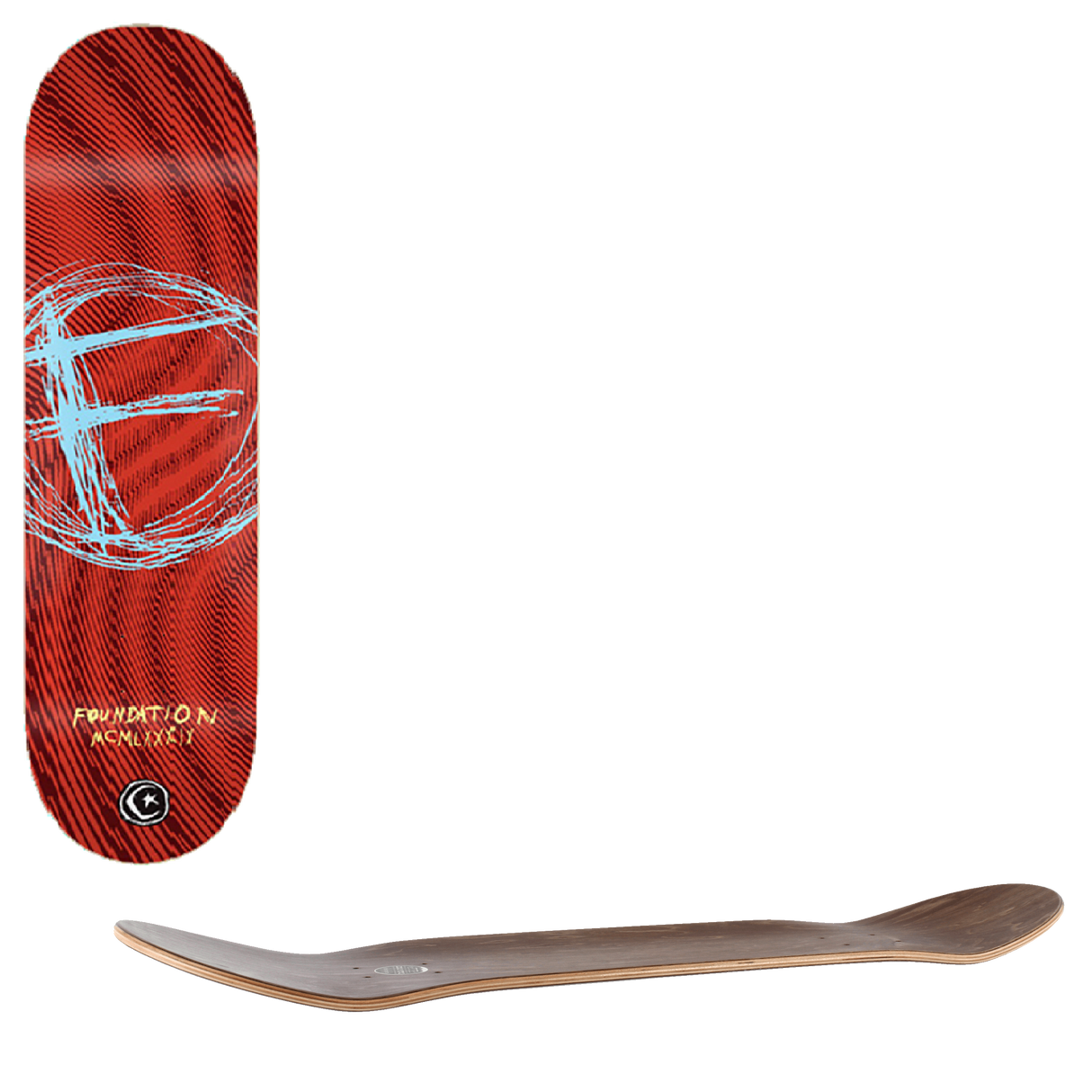 Foundation Swank F Skateboard Deck - Red 8"