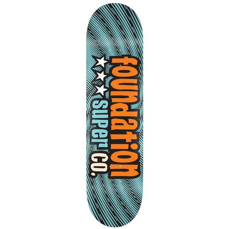 Foundation 3 Star Skateboard Deck - Orange 7.8"