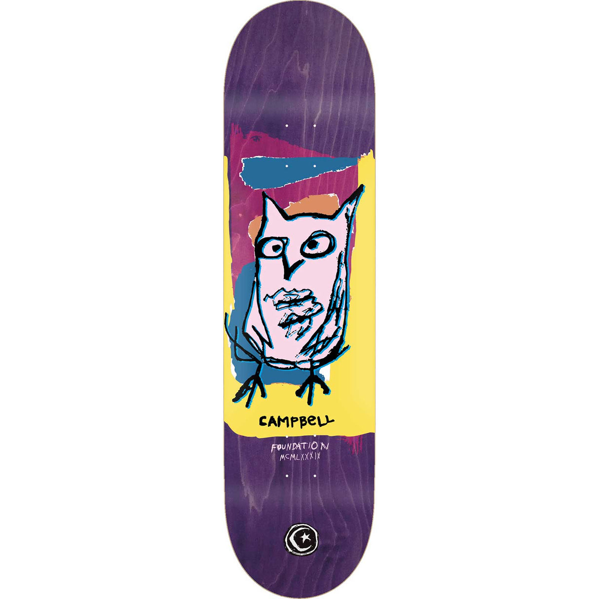 Foundation Campbell Hoot Skateboard Deck - 8.38"