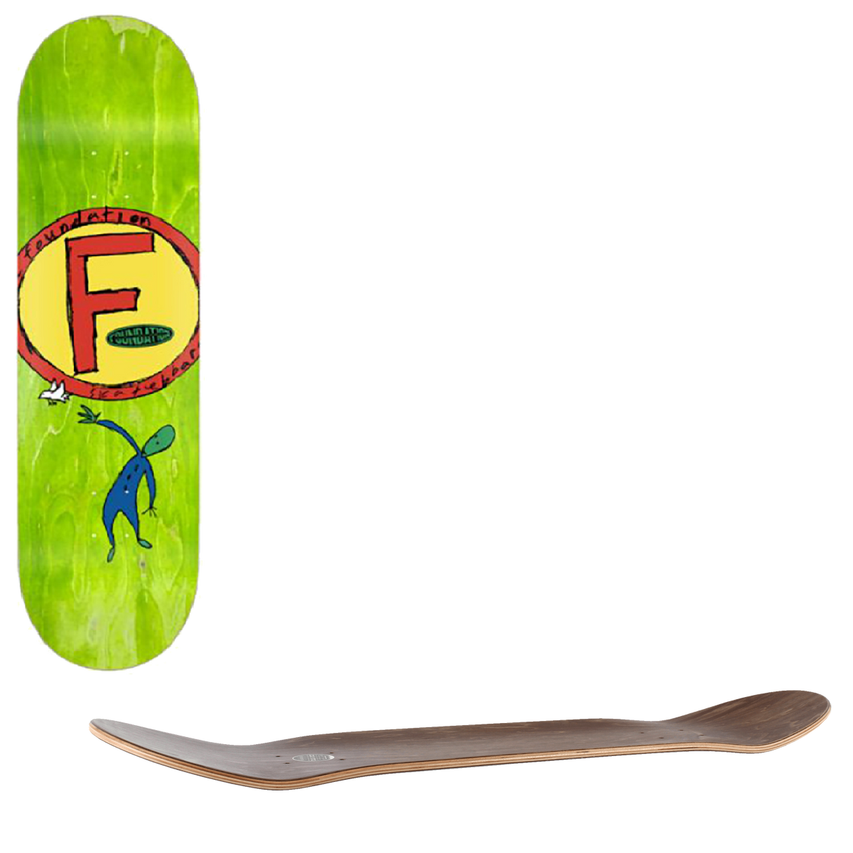 Foundation Circle F Bird Skateboard Deck - 8.25"