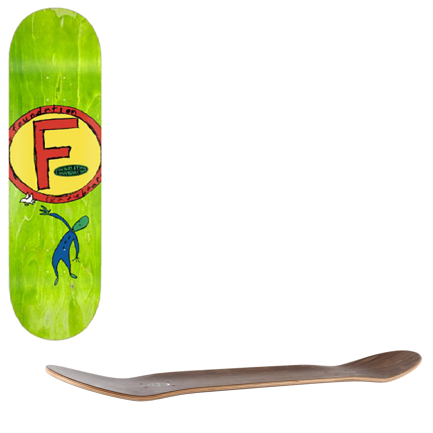 Foundation Circle F Bird Skateboard Deck - 8.25"