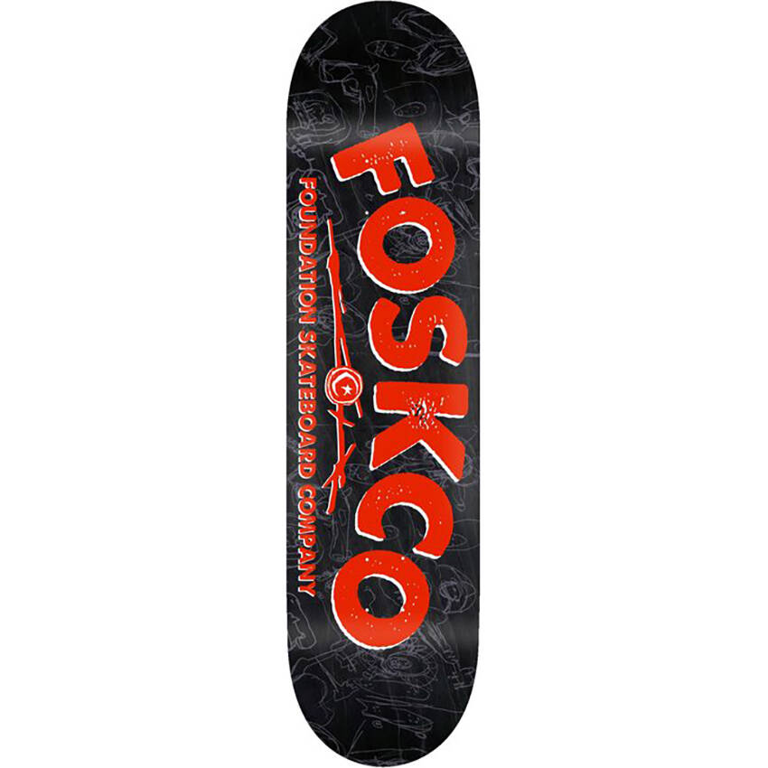 Foundation FOSKCO Skateboard Deck - Red 7.5"