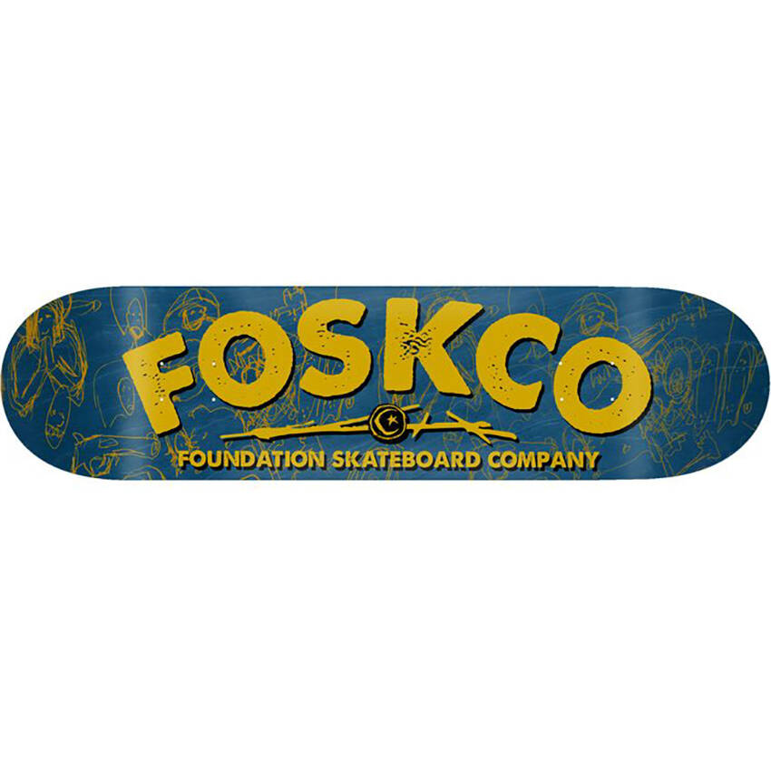 Foundation FOSKCO Skateboard Deck - Yellow 8"