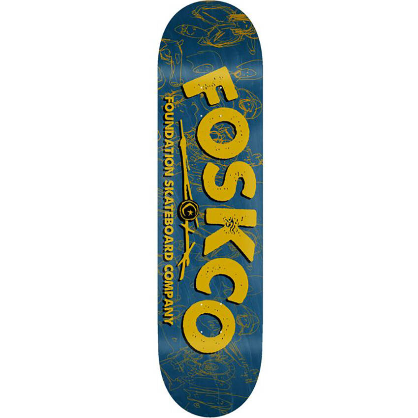 Foundation FOSKCO Skateboard Deck - Yellow 8"