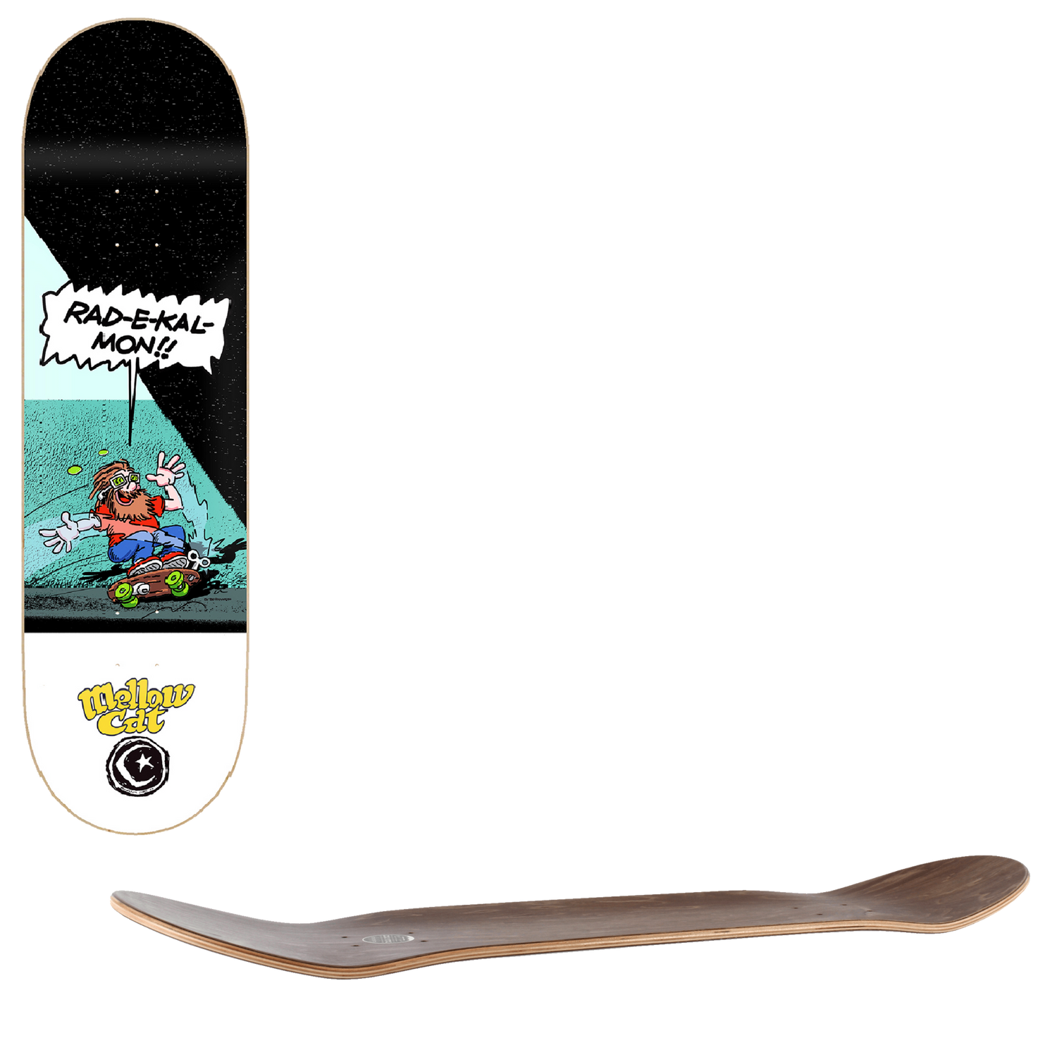 Foundation Push Mellow Cat Skateboard Deck - 8"