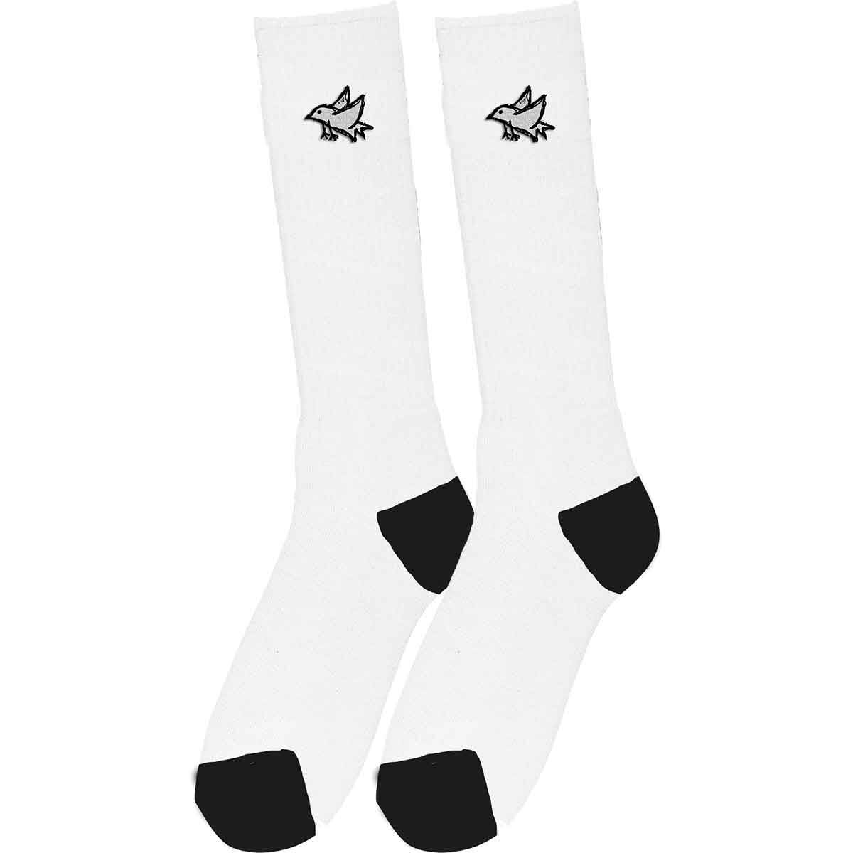 Foundation Bird Tall Socks - White