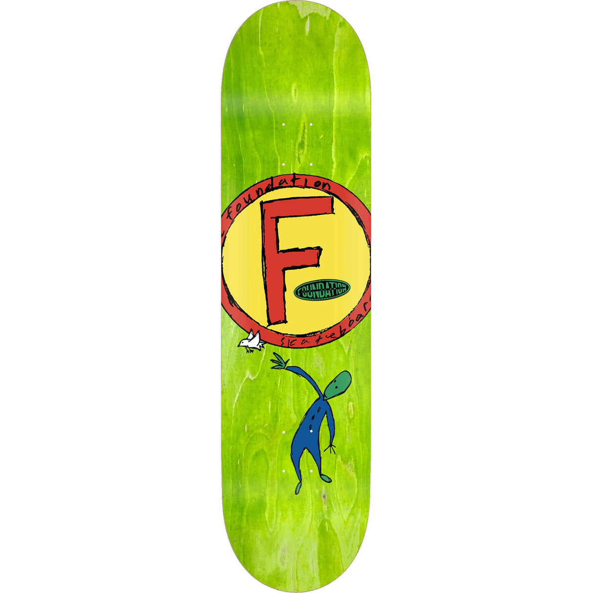 Foundation Circle F Bird Skateboard Deck 8.5''