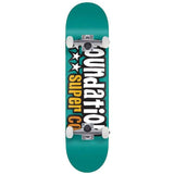 Foundation 3 Star Complete Skateboard - Teal 7.88''