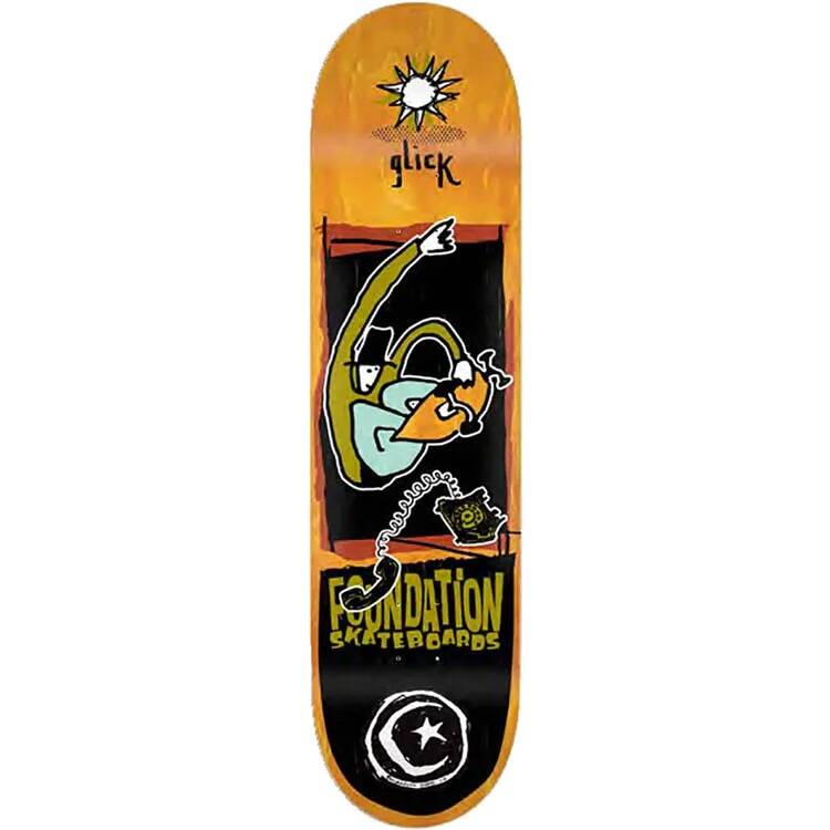 Foundation Phone Call Custom Skateboard - Orange 8.5"
