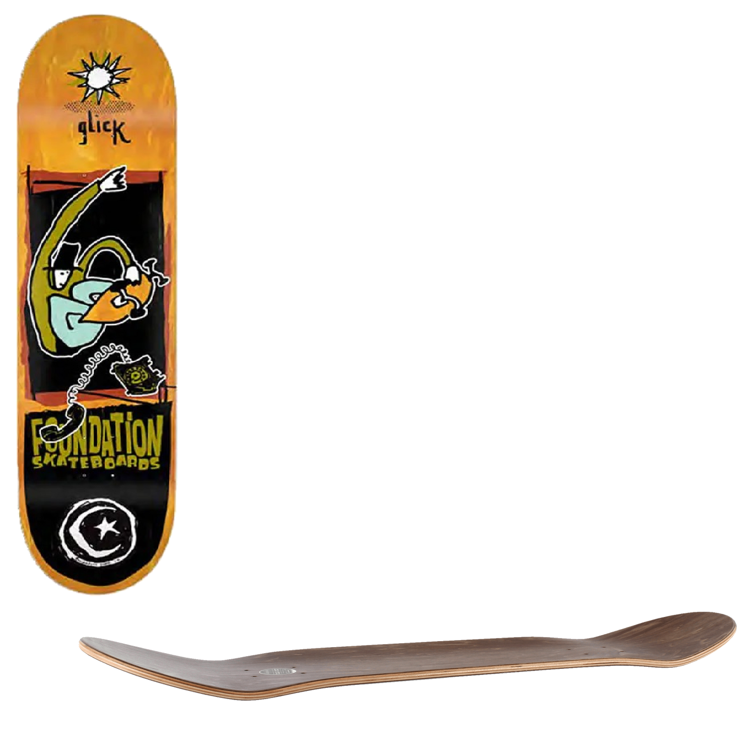 Foundation Phone Call Skateboard Deck - Glick 8.5''