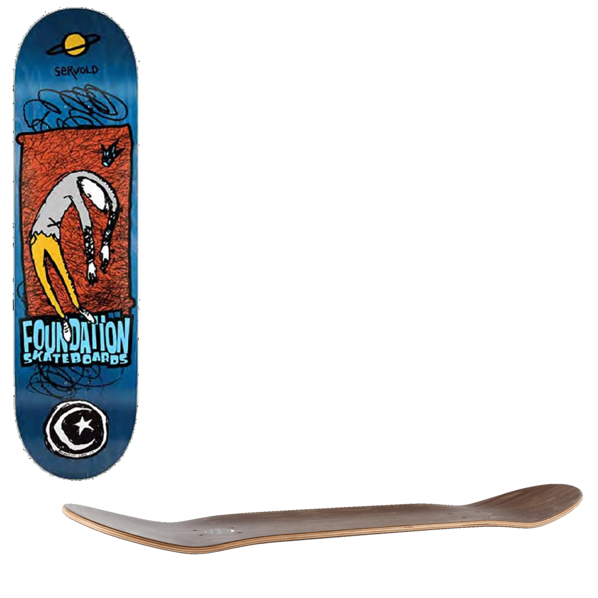 Foundation Planet Saturn Skateboard Deck - Servold 8''