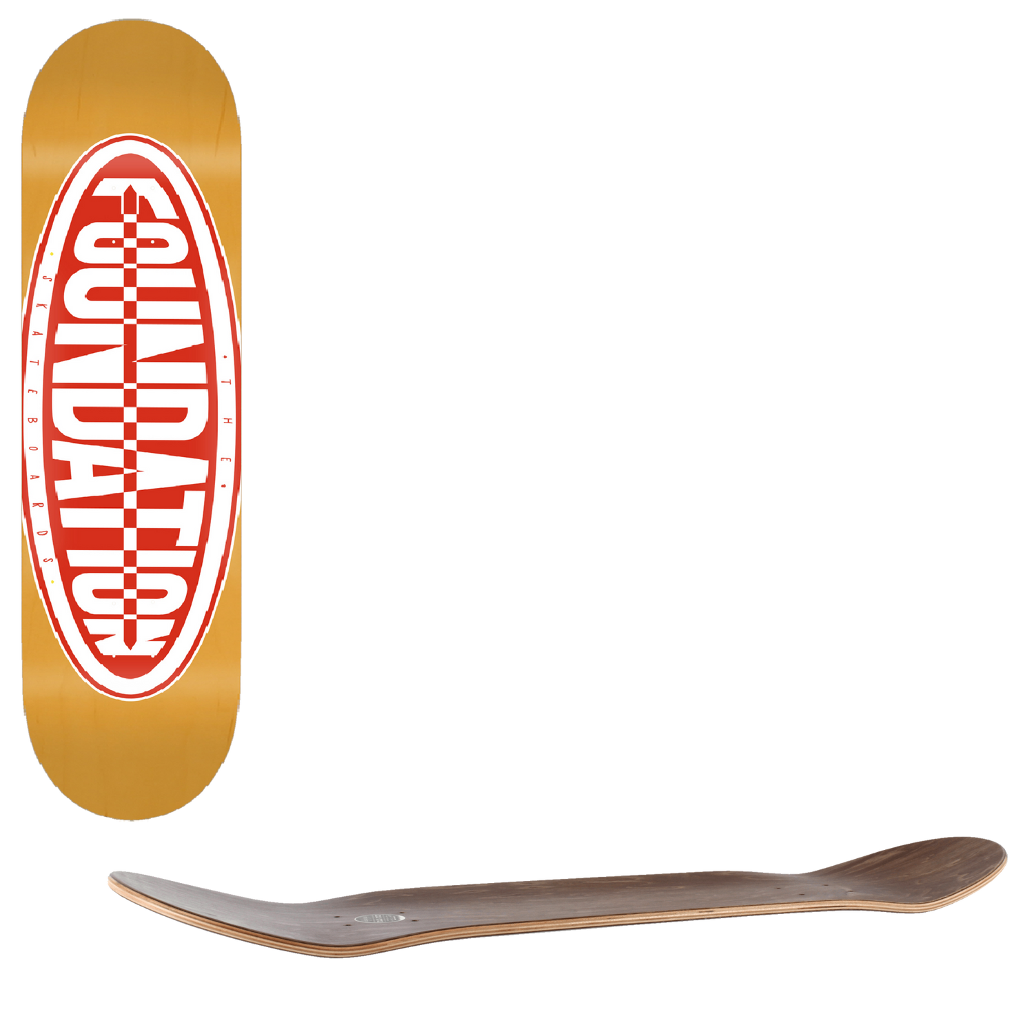 Foundation F Oval Skateboard Deck - Orange 8.25"