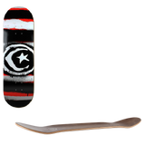 Foundation Star & Moon Skateboard Deck - Red Distressed Stripe 8"