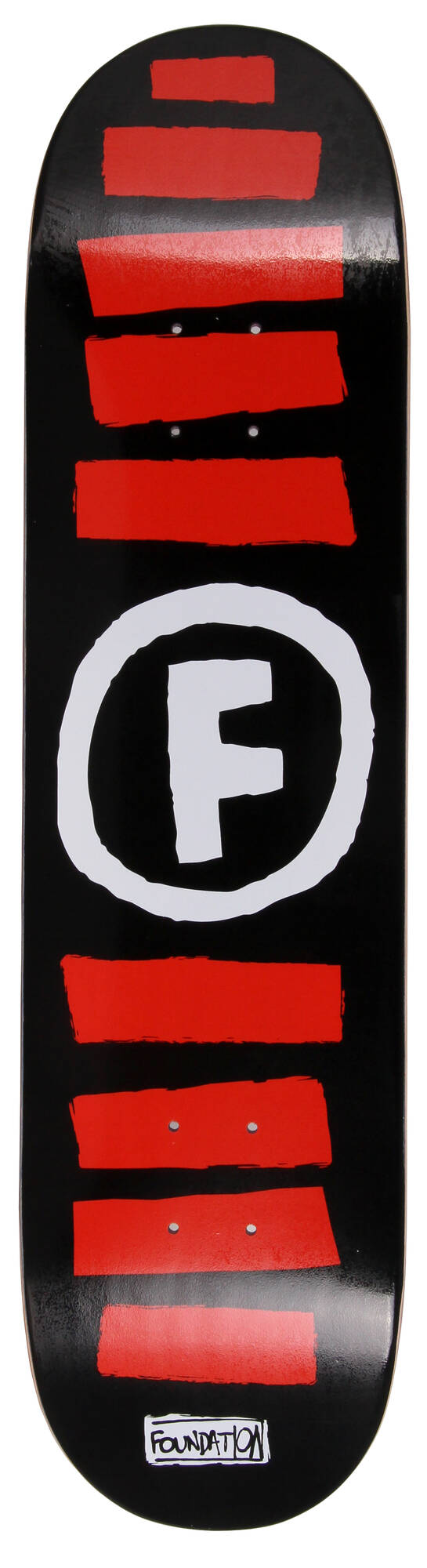 Foundation Doodle Stripe Skateboard Deck - Black 8''
