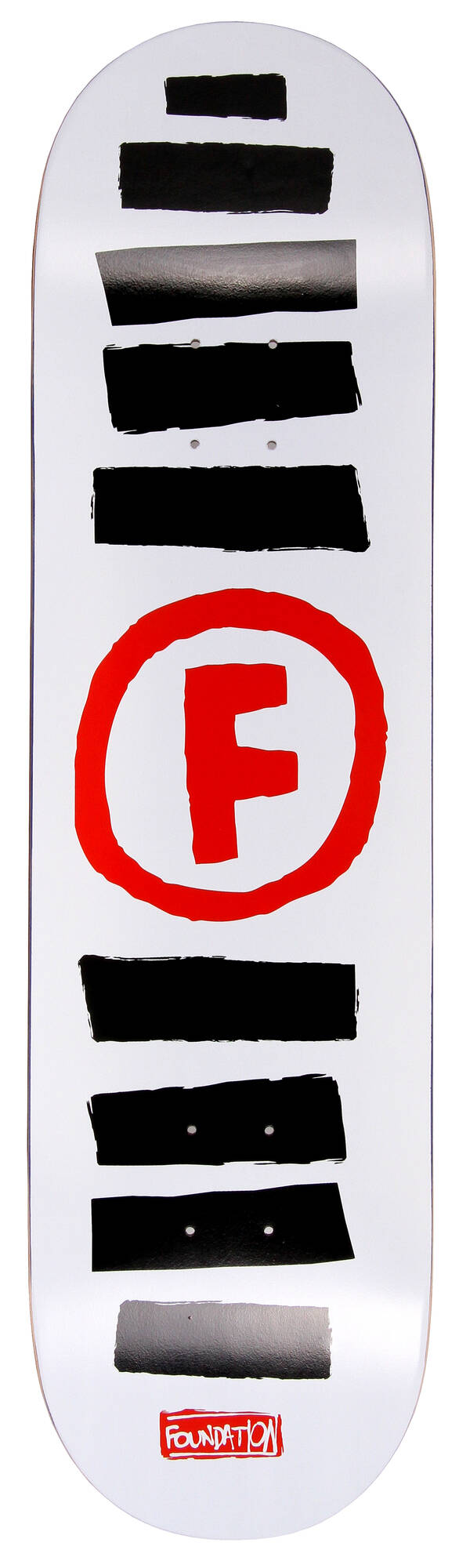 Foundation Doodle Stripe Skateboard Deck - White 8.5''