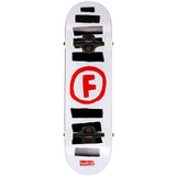 Foundation Doodle Stripe Custom Skateboard - White 8.5''