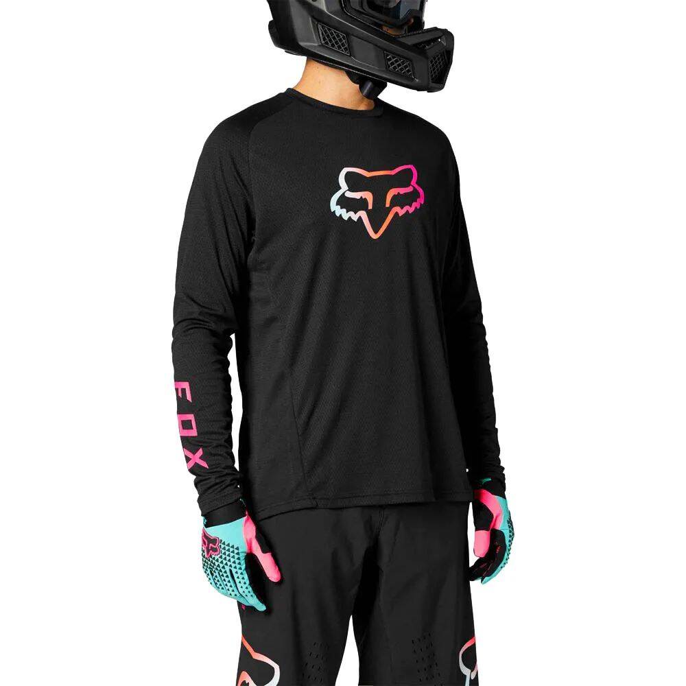 Fox Defend Long Sleeve Jersey - Black/Multi