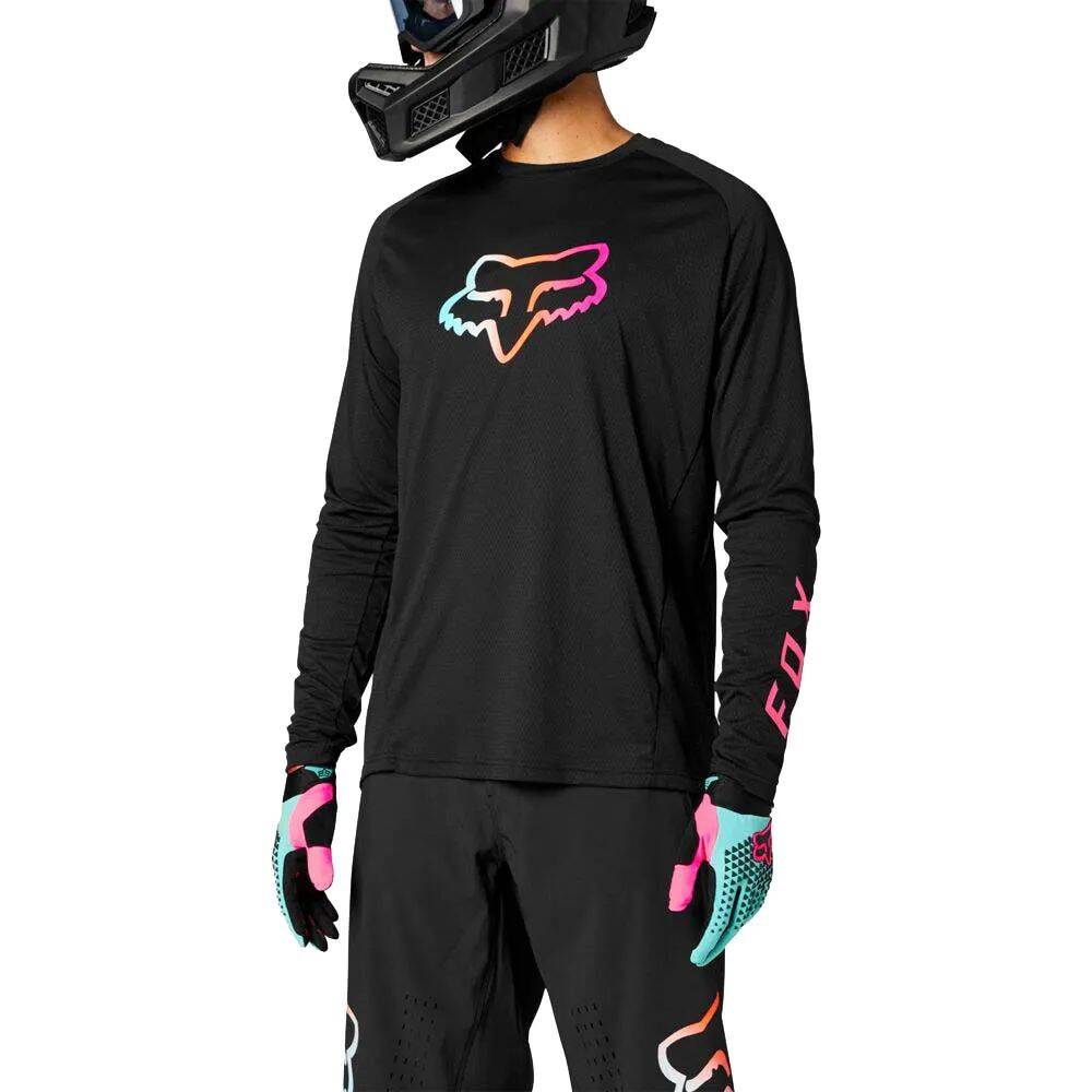 Fox Defend Long Sleeve Jersey - Black/Multi