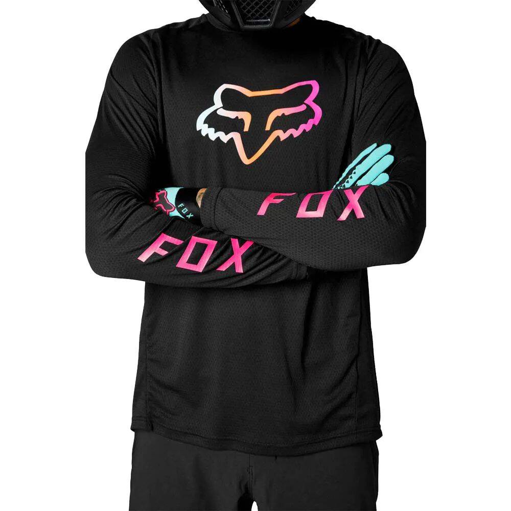 Fox Defend Long Sleeve Jersey - Black/Multi