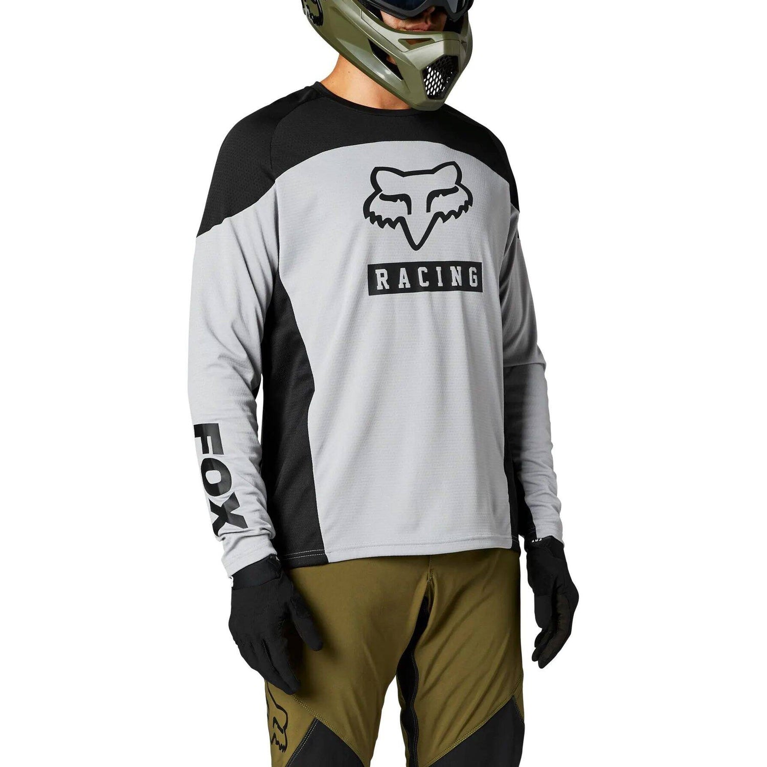 Fox Defend Long Sleeve Jersey - Steel Grey LRG