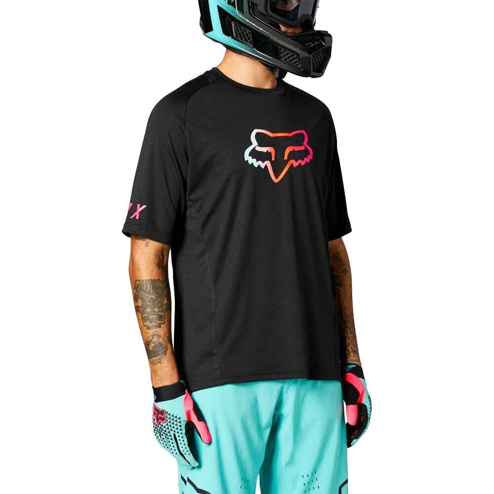 Fox Defend Short Sleeve Jersey - Black/Multi