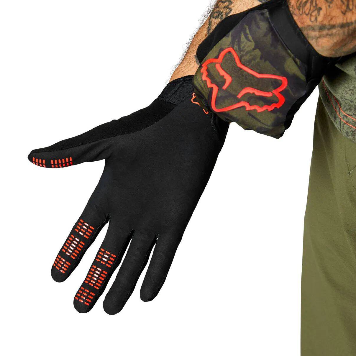 Fox Flexair Ascent Protective Gloves - Olive Green