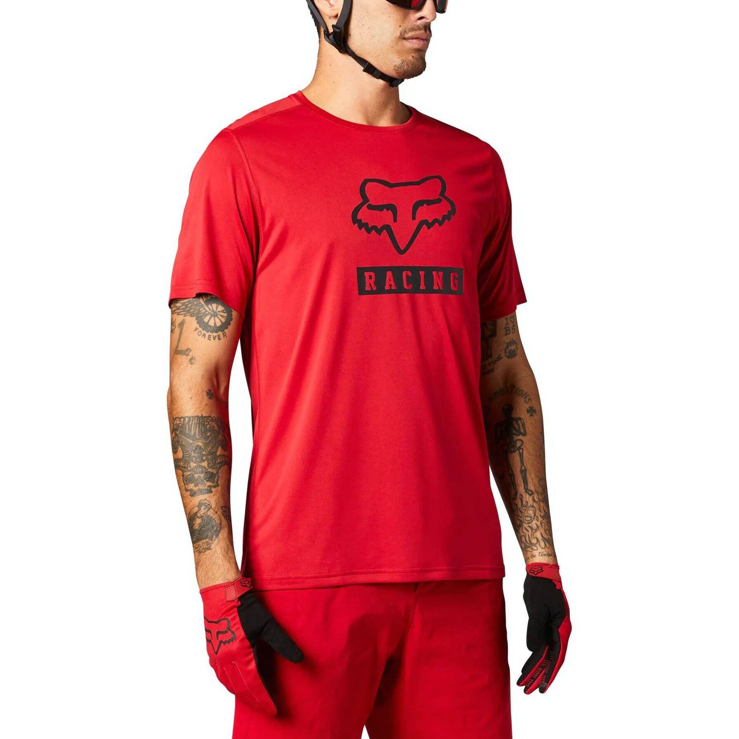 Fox Ranger Block Short Sleeve Jersey - Chilli SML