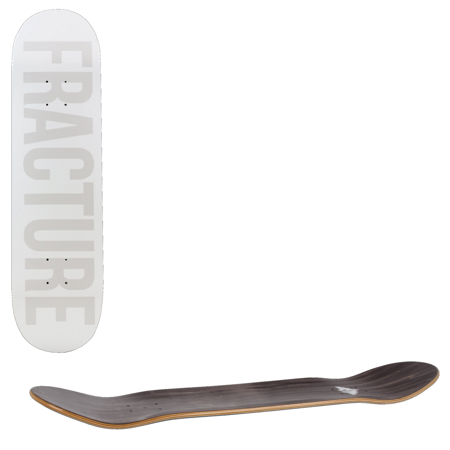 Fracture Fade Skateboard Deck - White 8.25"