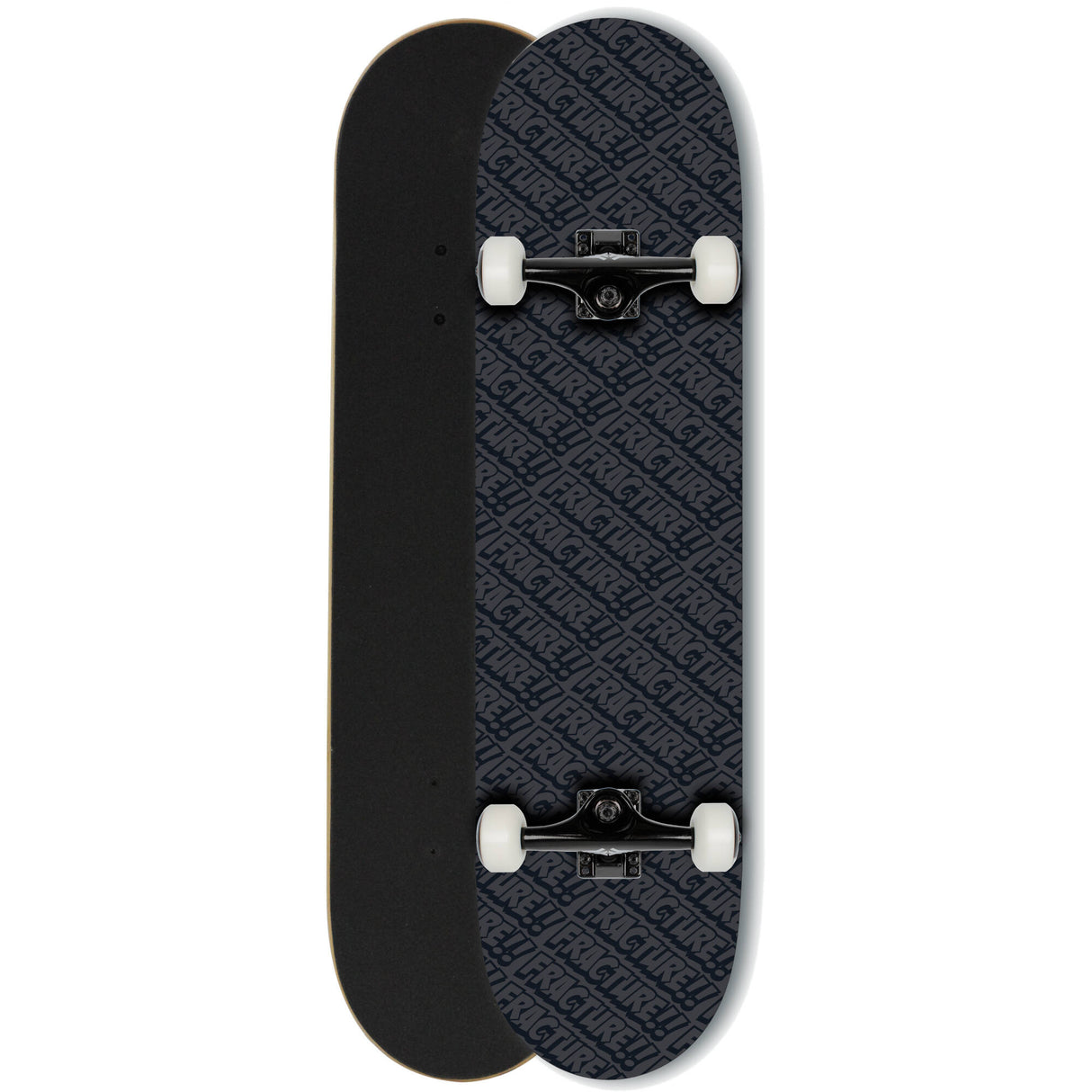 Fracture All Over Comic Complete Skateboard - Black 8''