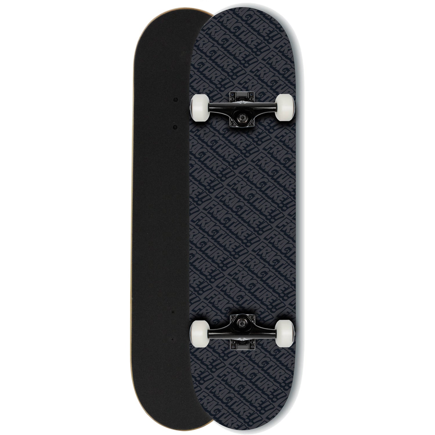 Fracture All Over Comic Complete Skateboard - Black 8''