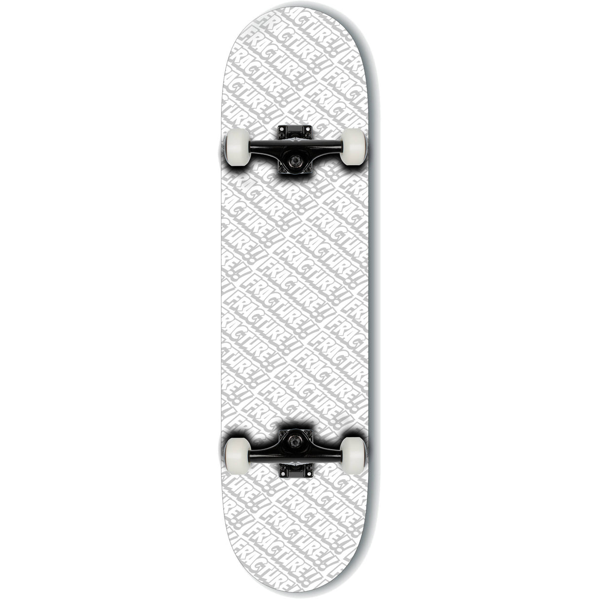 Fracture All Over Comic Complete Skateboard - White 8''