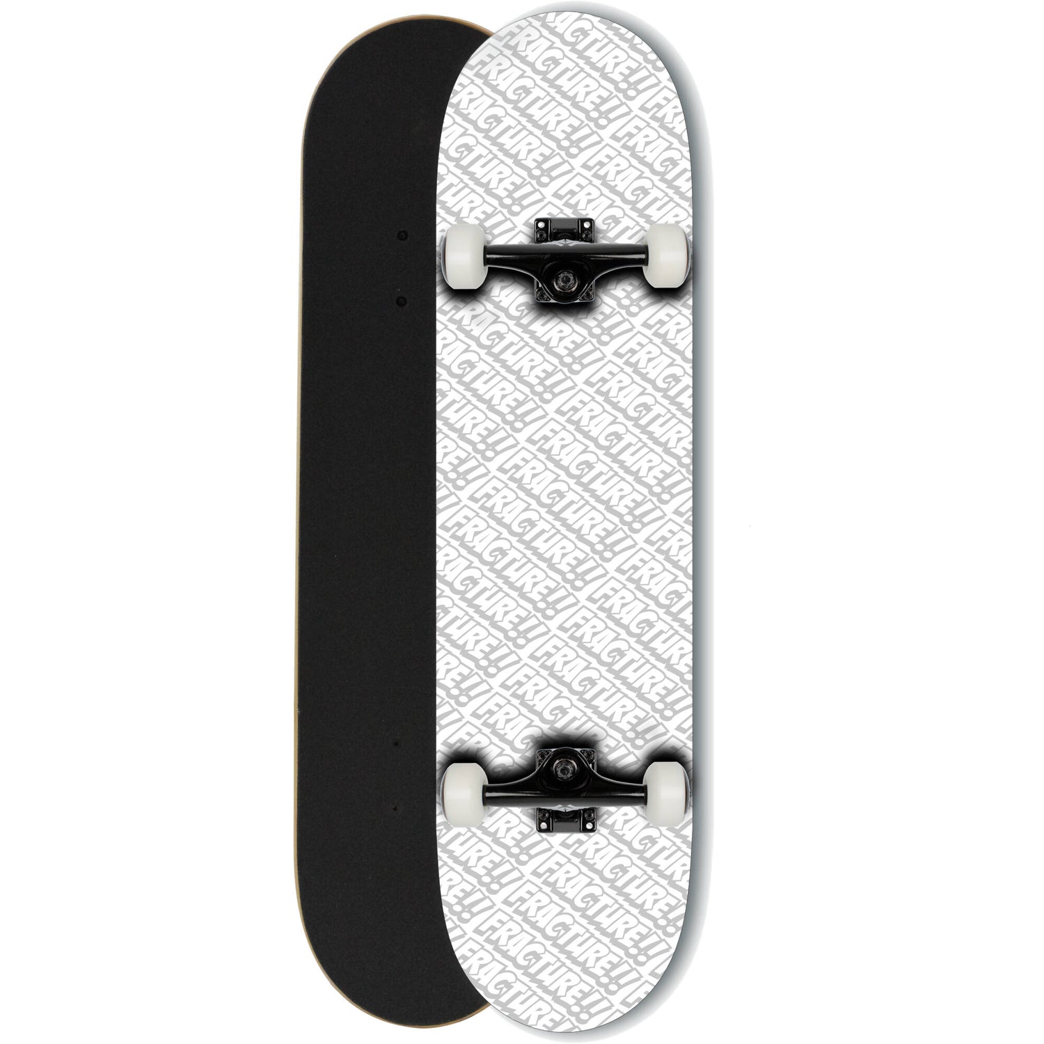 Fracture All Over Comic Complete Skateboard - White 8''