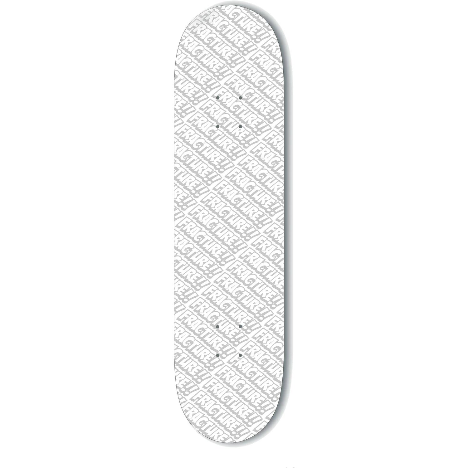 Fracture All Over Comic Skateboard Deck - White 8''