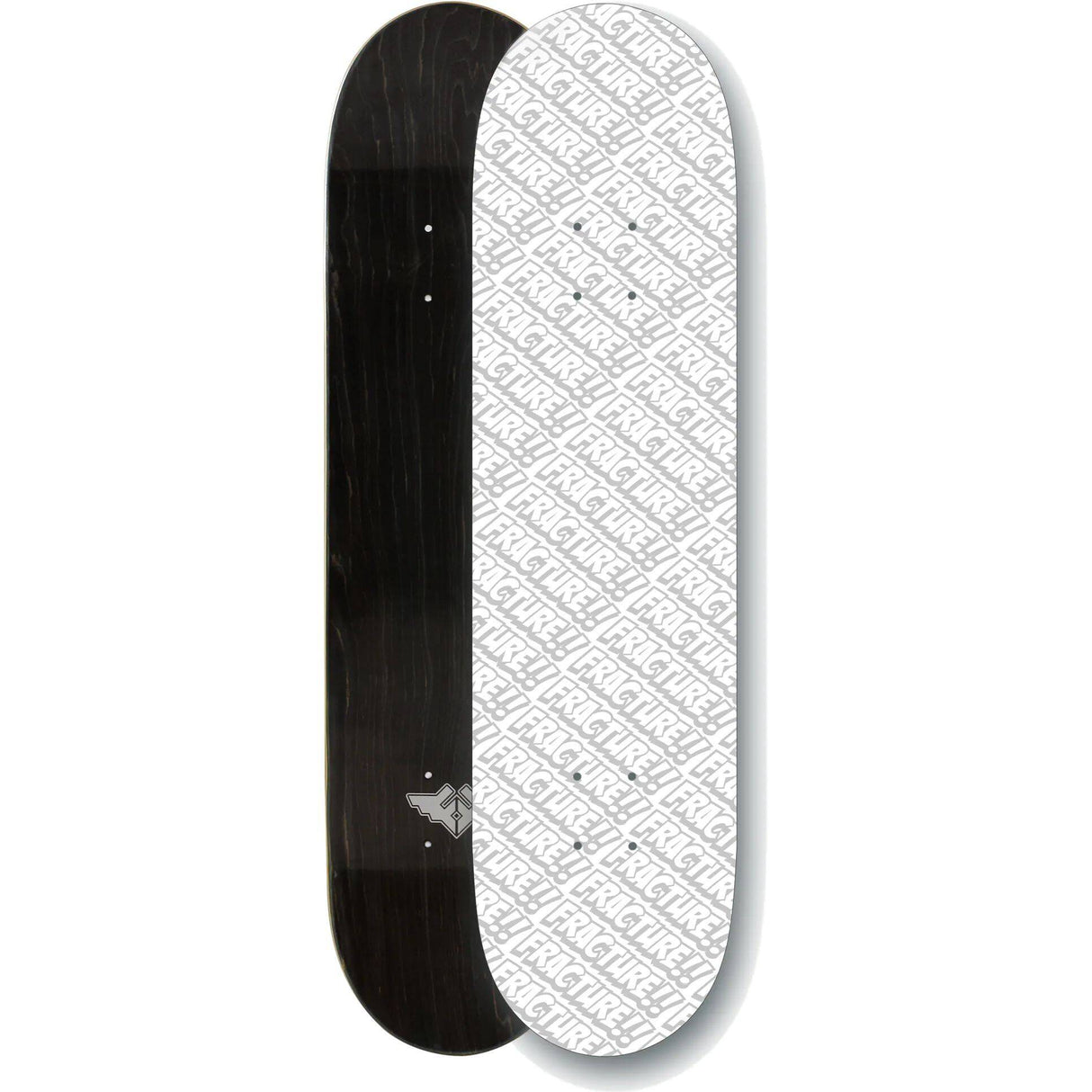 Fracture All Over Comic Skateboard Deck - White 8"