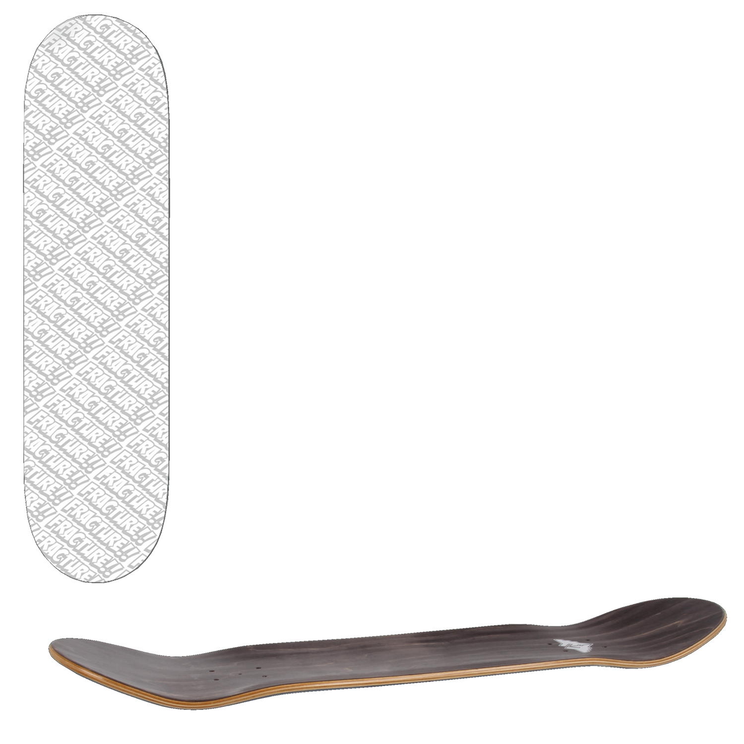 Fracture All Over Comic Skateboard Deck - White 8"