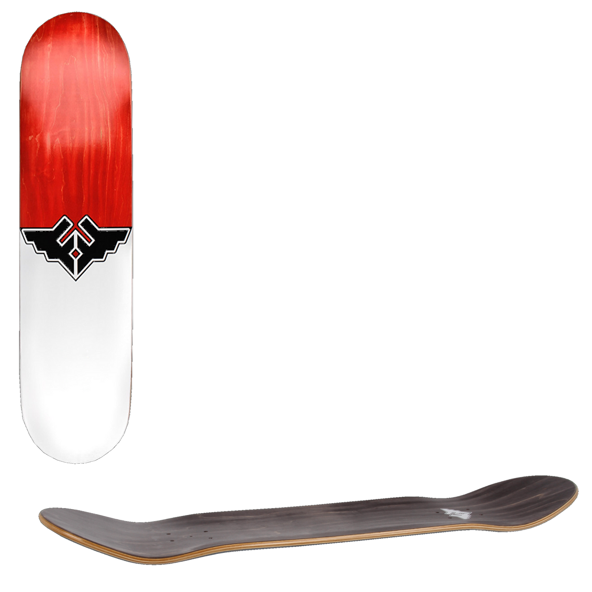 Fracture Wings V1 Skateboard Deck - Red 8"