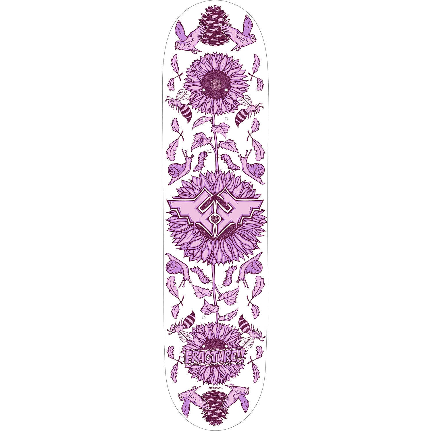 Fracture x Adswarm 2 Skateboard Deck - The Golden Ratio 7.75"