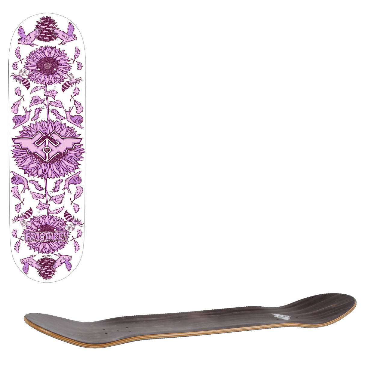 Fracture x Adswarm 2 Skateboard Deck - The Golden Ratio 7.75"