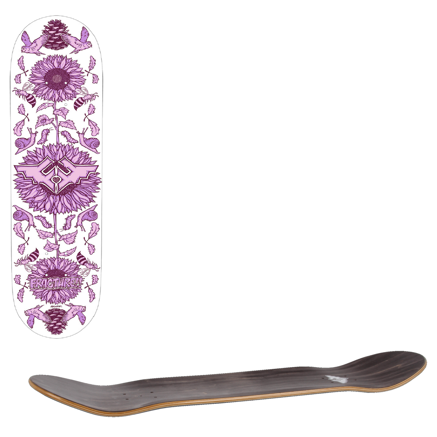 Fracture x Adswarm 2 Skateboard Deck - The Golden Ratio 7.75"