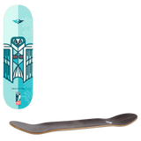 Fracture x Jono Wood Skateboard Deck - Blue 8"