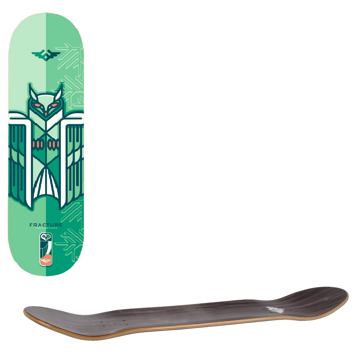 Fracture x Jono Wood Skateboard Deck - Green 8.25"