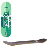 Fracture x Jono Wood Skateboard Deck - Green 8.25"