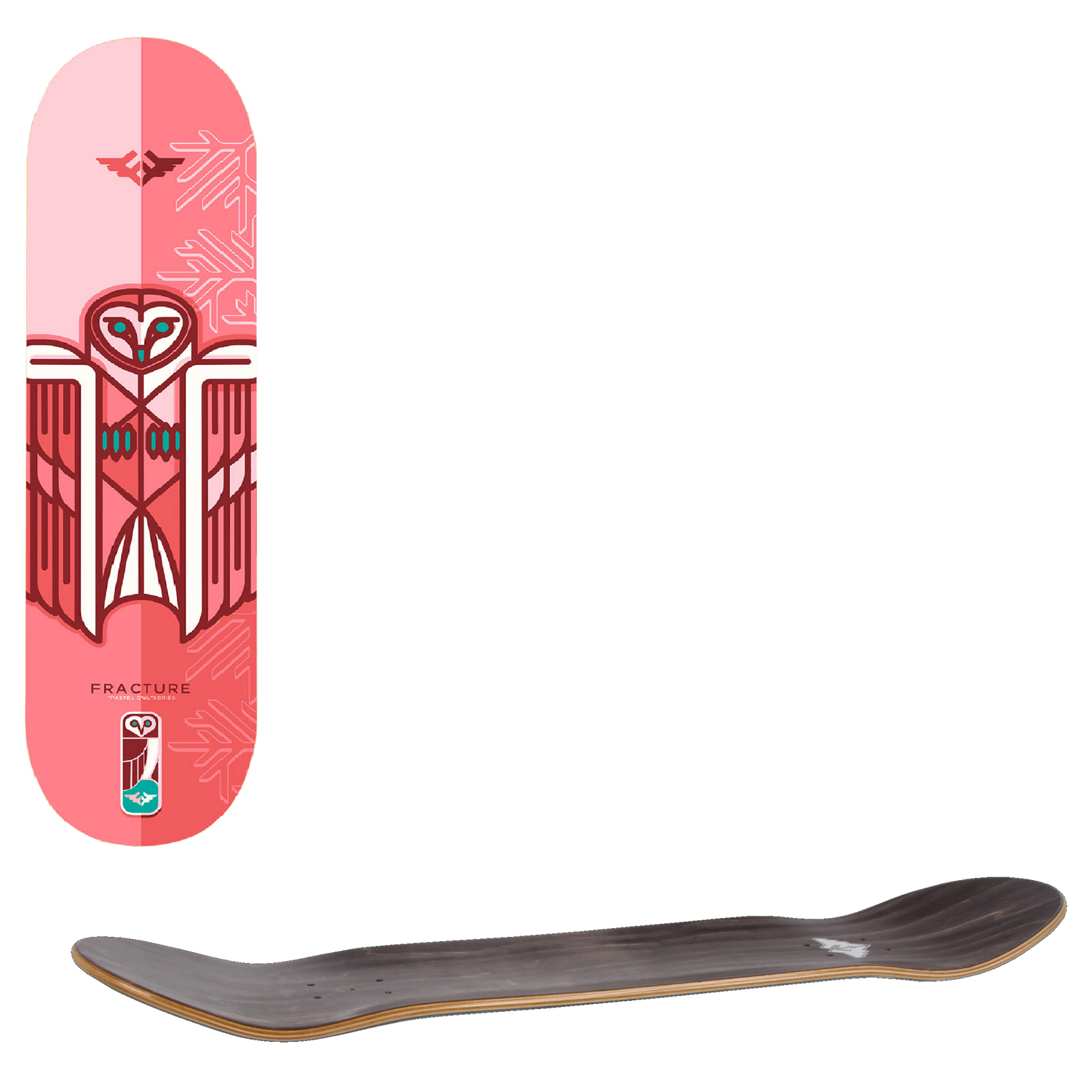 Fracture x Jono Wood Skateboard Deck - Red 8"