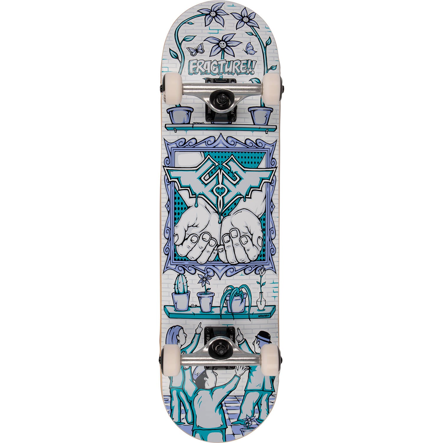 Fracture Adswarm Complete Skateboard - Blue/Purple 8.25''