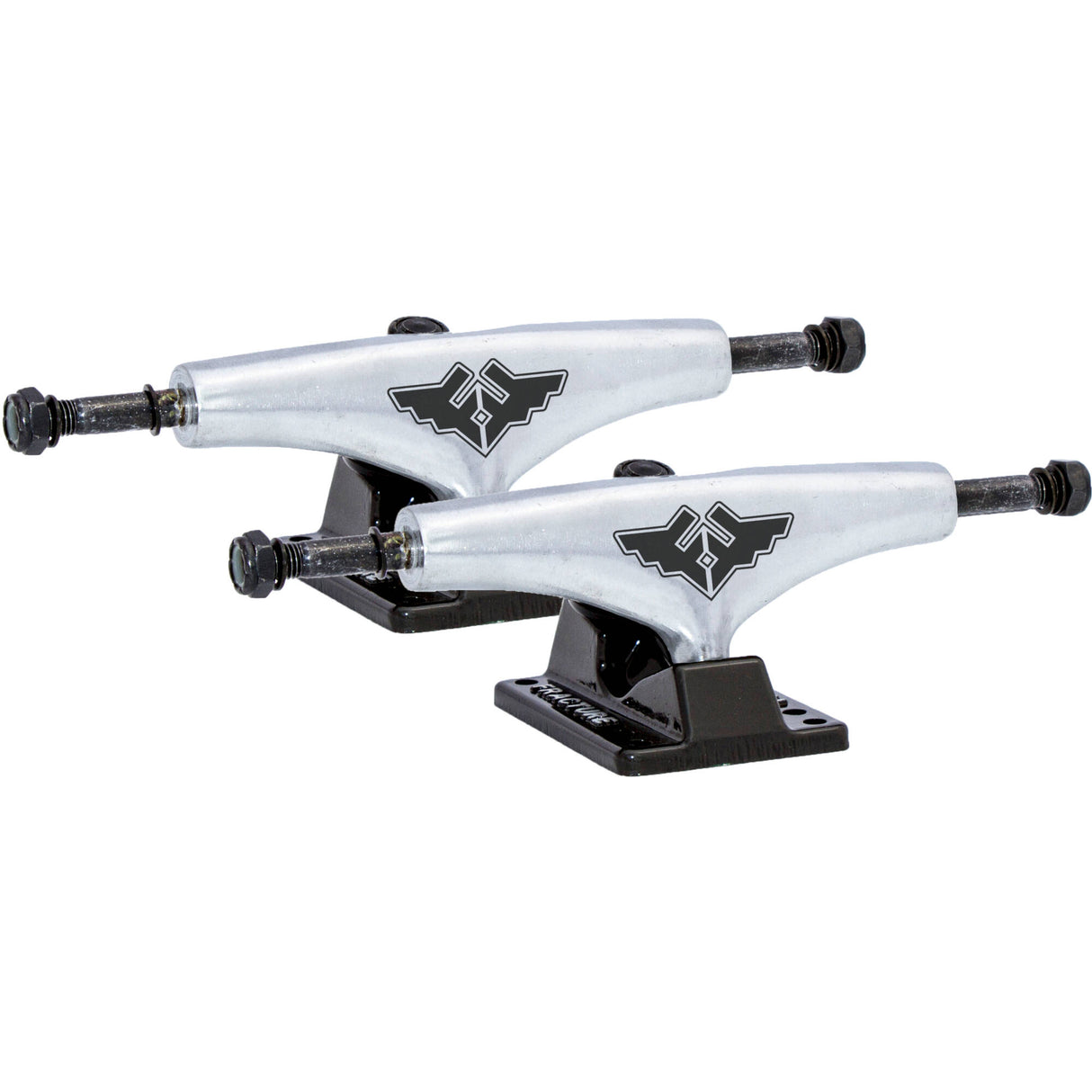 Fracture Wings Skateboard Trucks - Black/Raw 5.25''