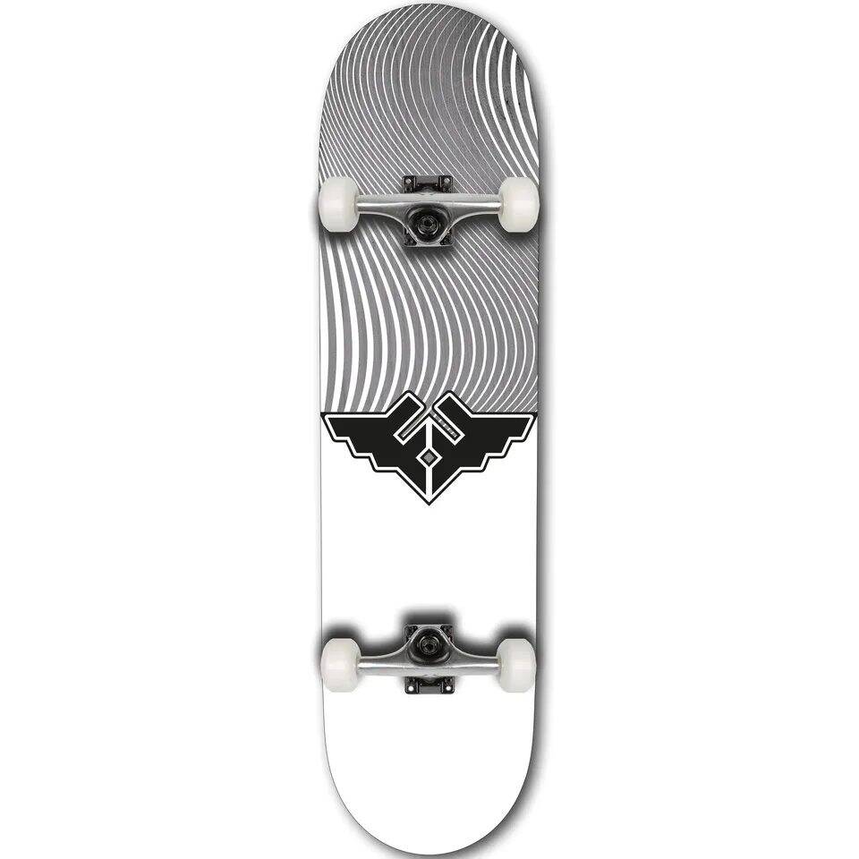 Fracture Wings V4 Complete Skateboard - Grey 8.25''