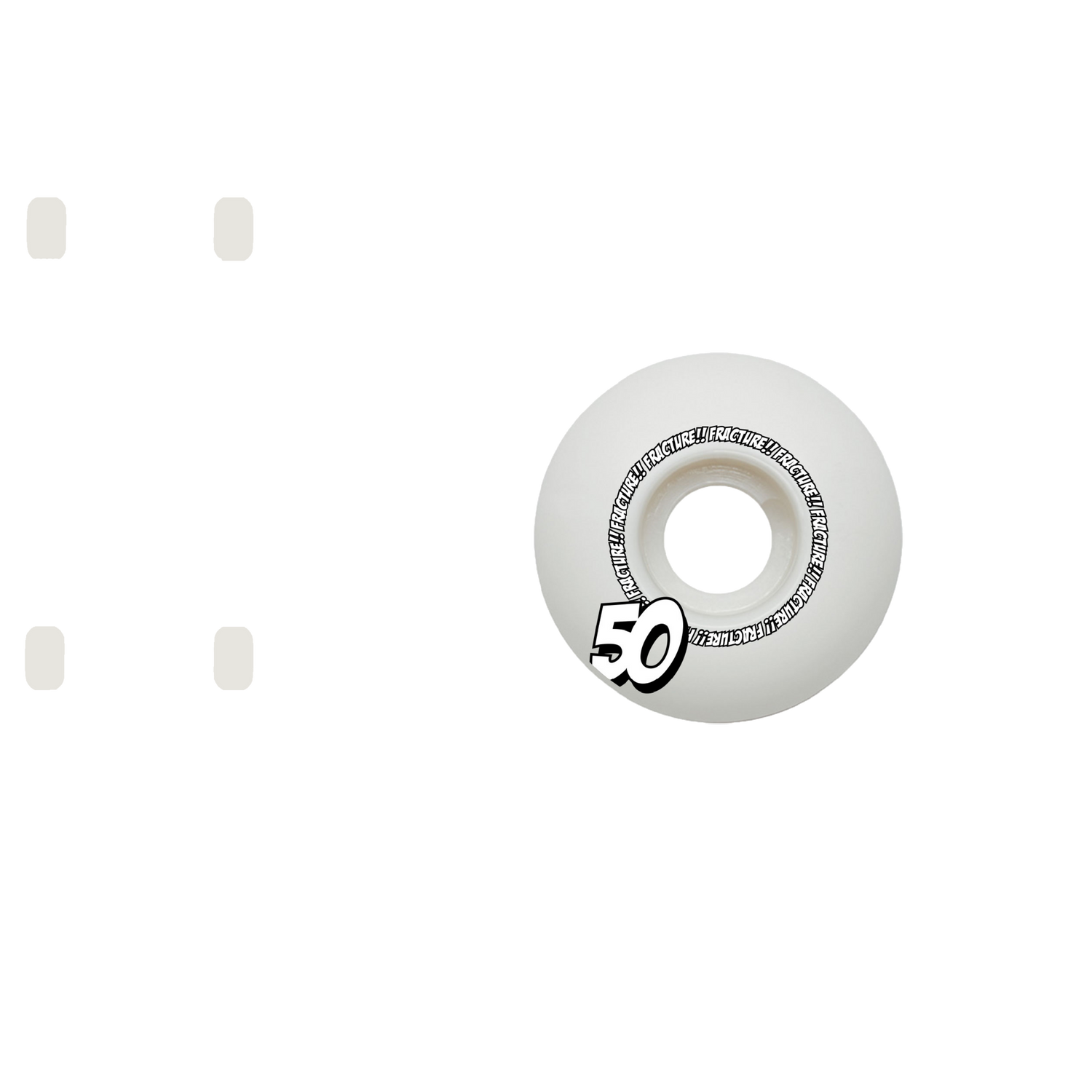 Fracture Comic Classic Skateboard Wheels 50mm - White