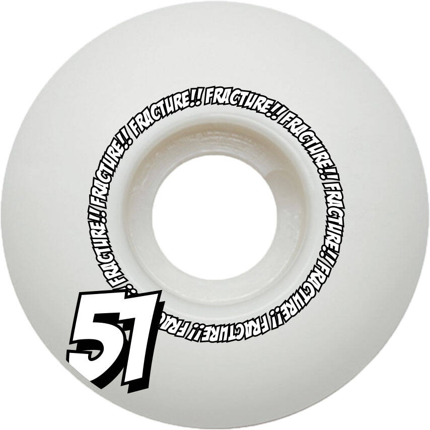 Fracture Comic Classic Skateboard Wheels 51mm - White