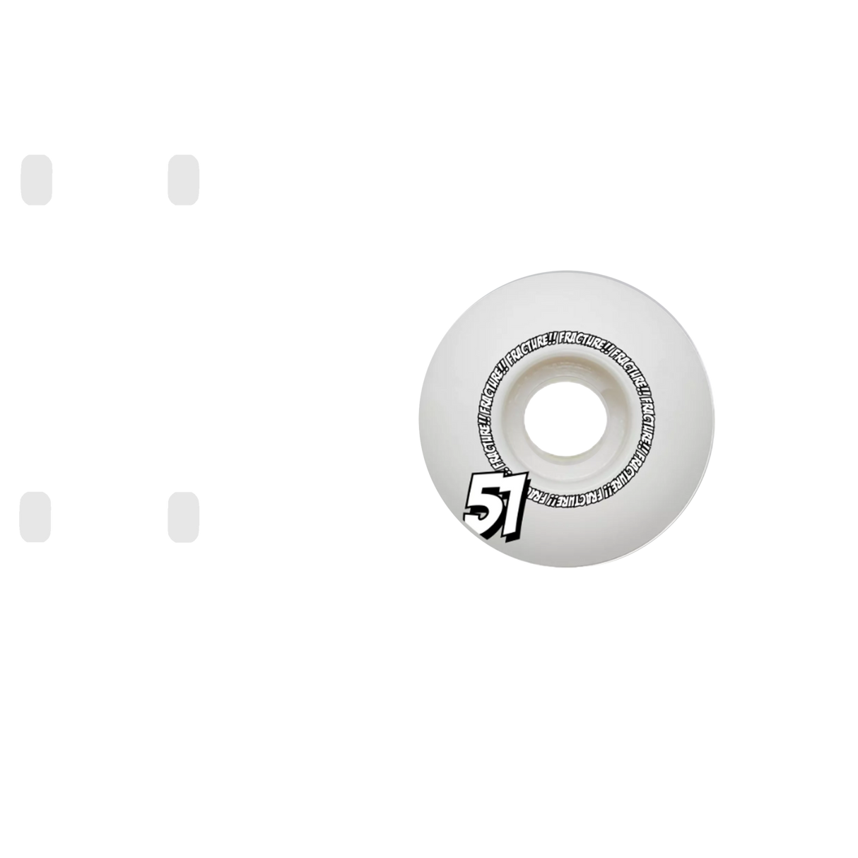 Fracture Comic Classic Skateboard Wheels 51mm - White