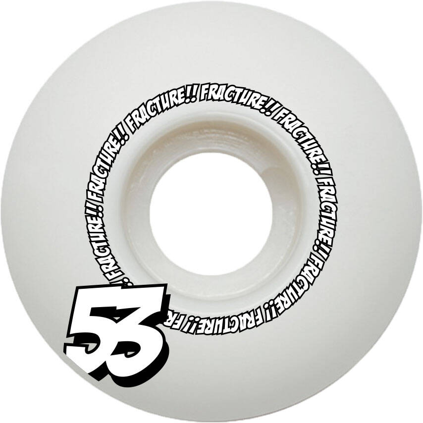 Fracture Comic Classic Skateboard Wheels 53mm - White